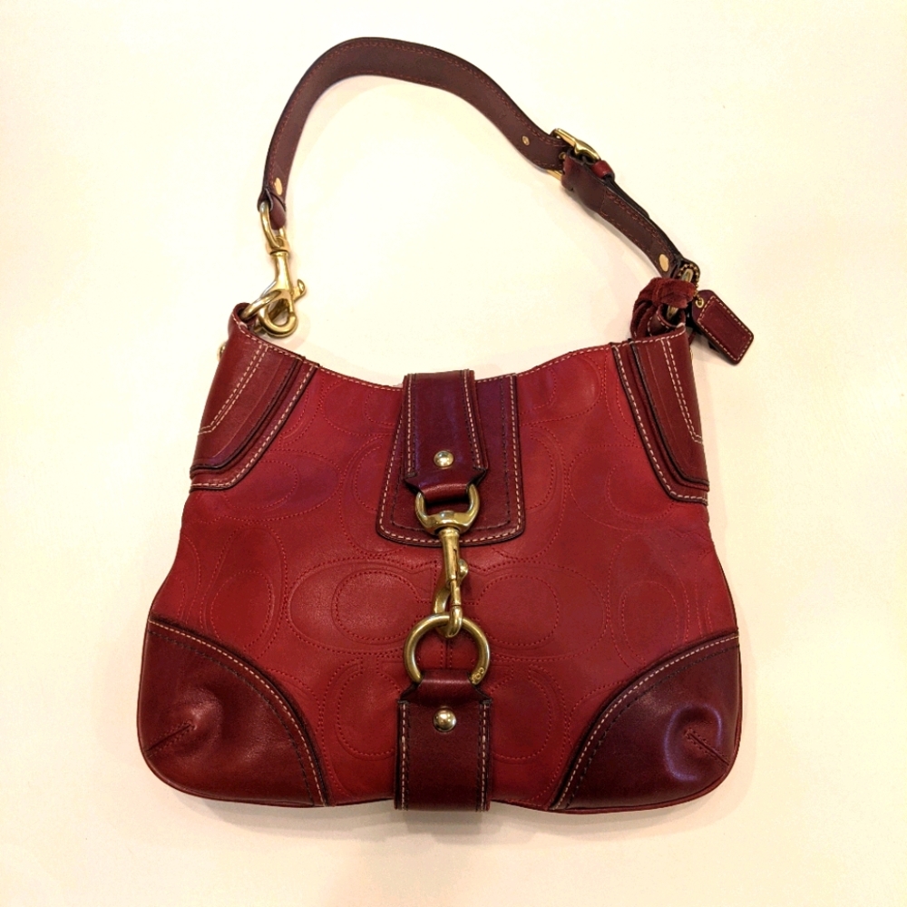Coach scarlet shoulder bag
